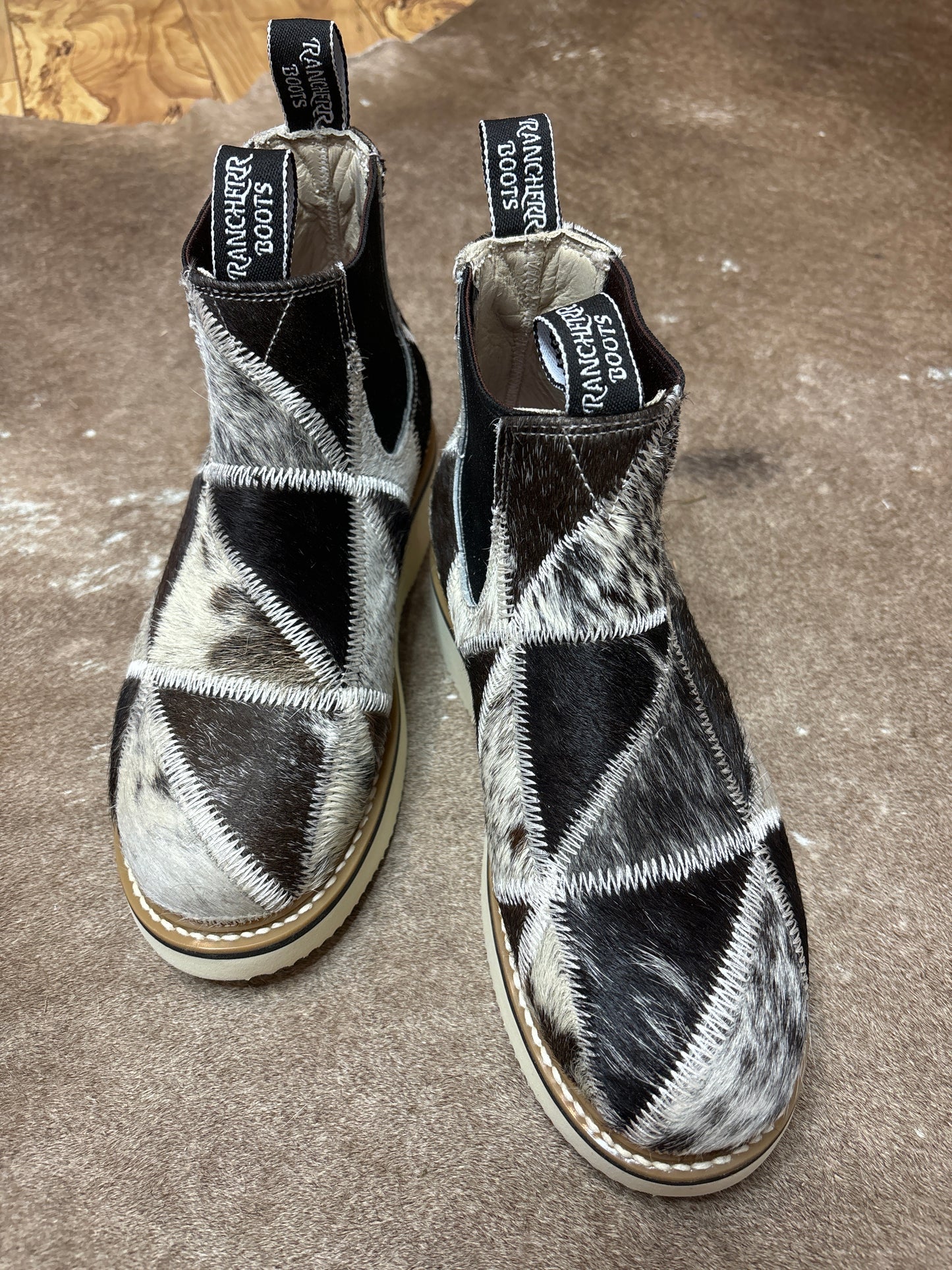 Woman’s cowhide Lechera Patchwork size 7.5 (4) (24.5cm)