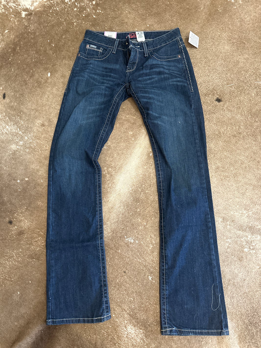 NEW 27 XL MID RISE CINCH JEAN