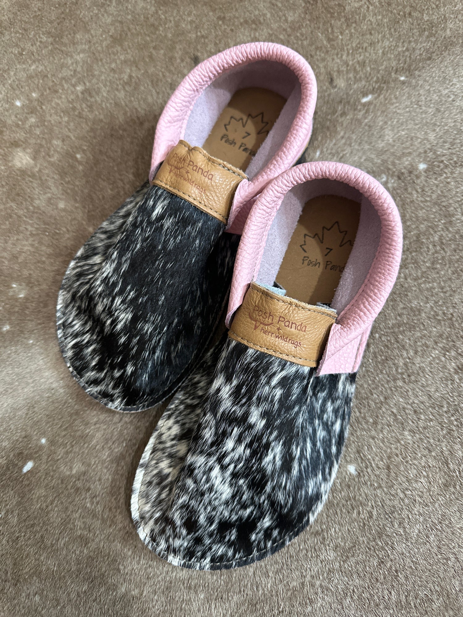 COWHIDE MOCCASINS