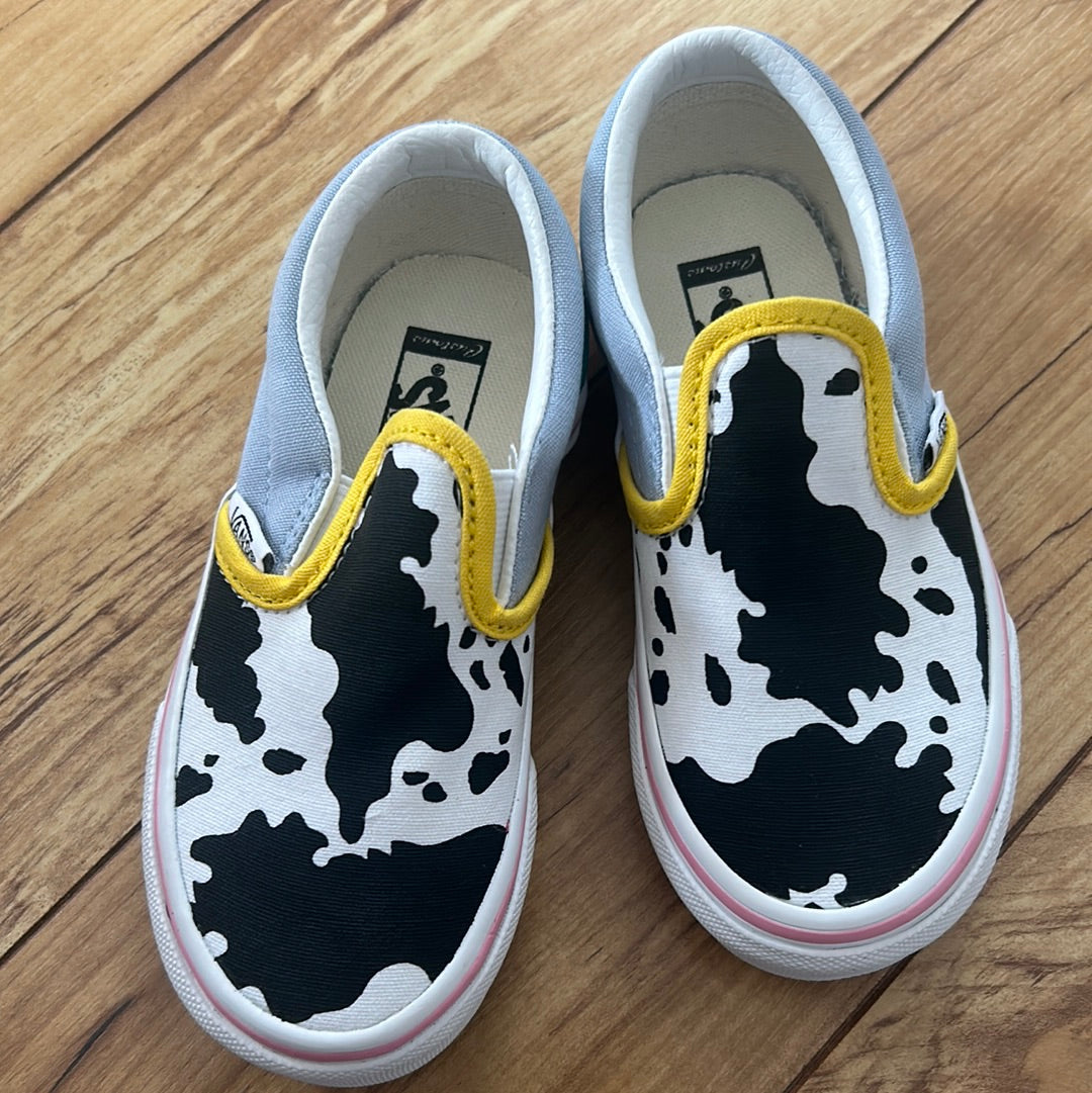 KIDS Size 11 (16.5cm) Cow Vans Sneakers